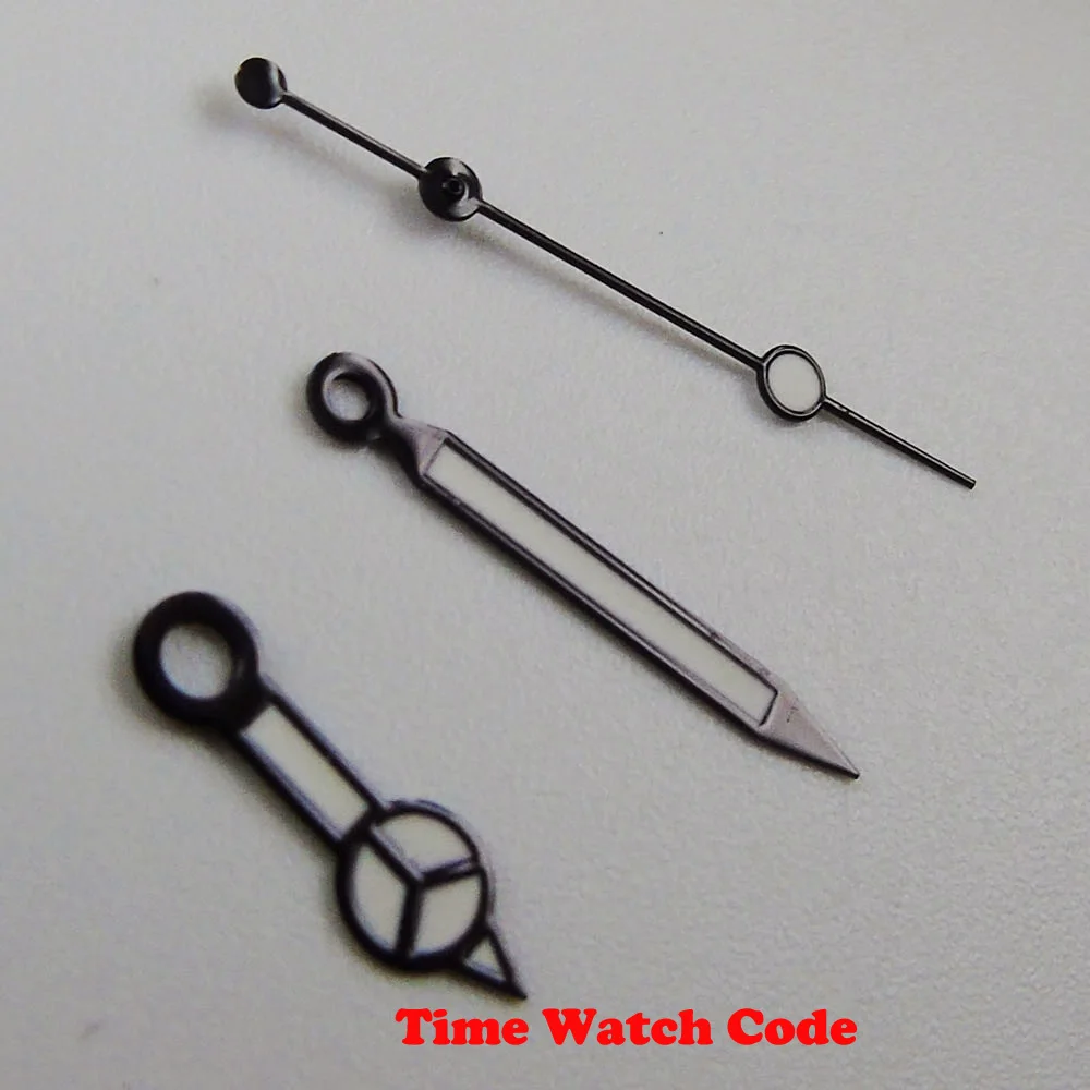 Watch accessories, black watch hands, fit NH34 NH35 NH36 Miyota 8215 821A DG 2813 3804, orange GMT hand