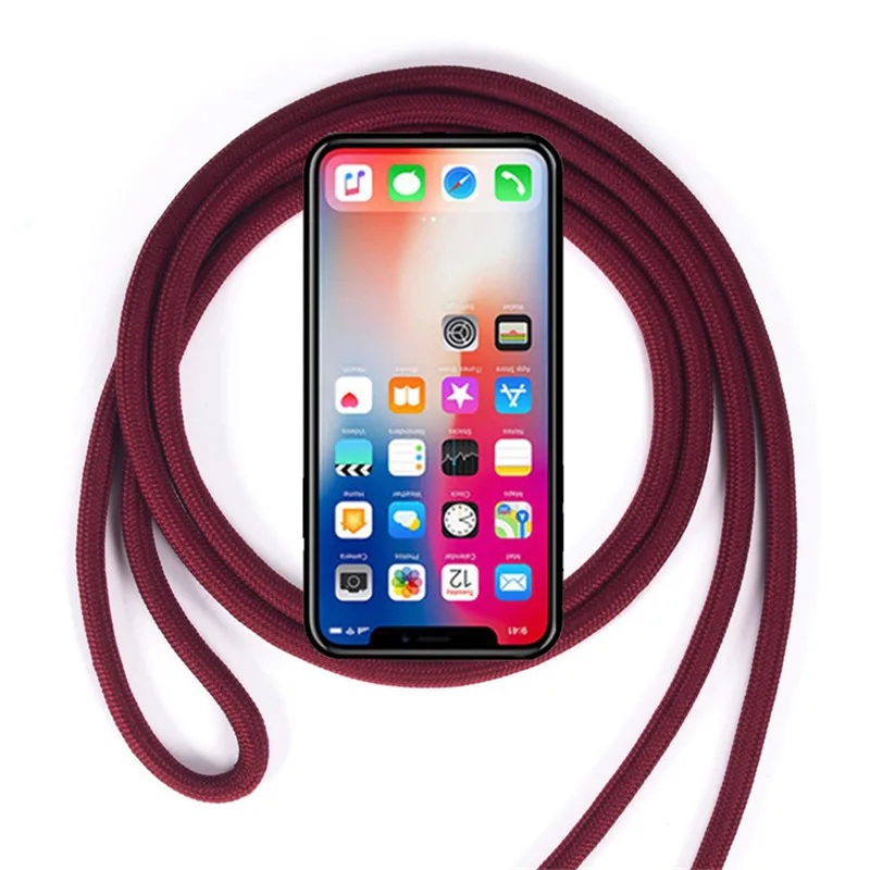 Strap Cord Phone Case for Xiaomi Mi Mi A2 A3 Lite Necklace Lanyard Carry Protective Phone Cover to Hang for Xiaomi Mi A1 Chain