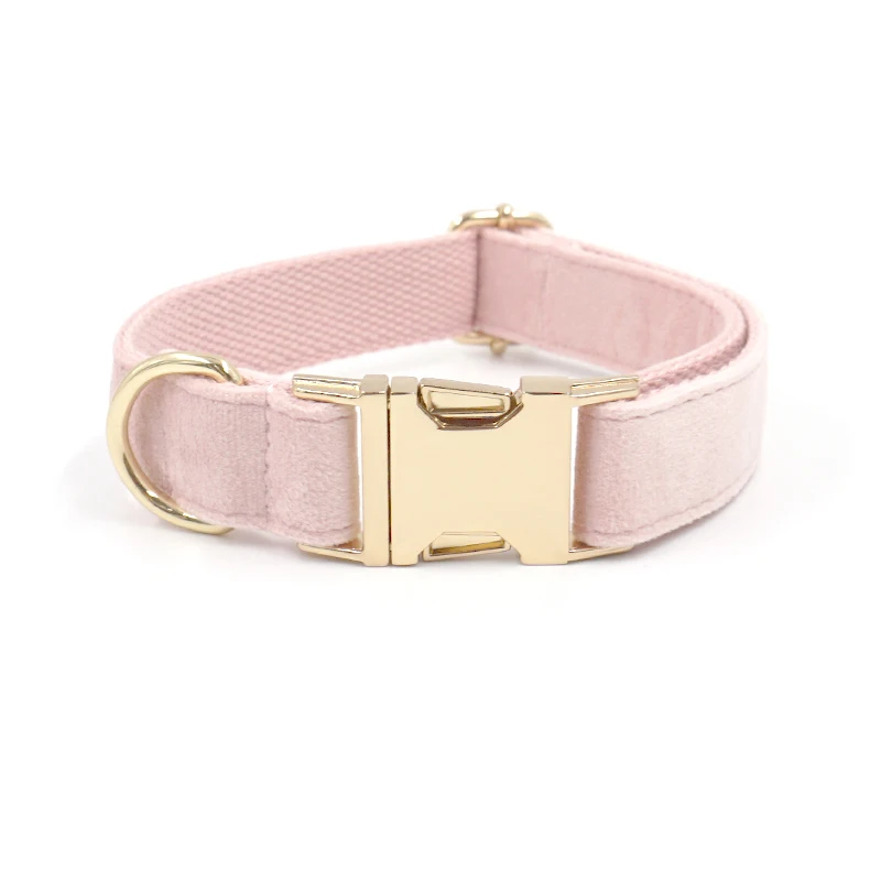 Luxury Designer Pink Monogram Dog Collar In XS, S, M, L, XL