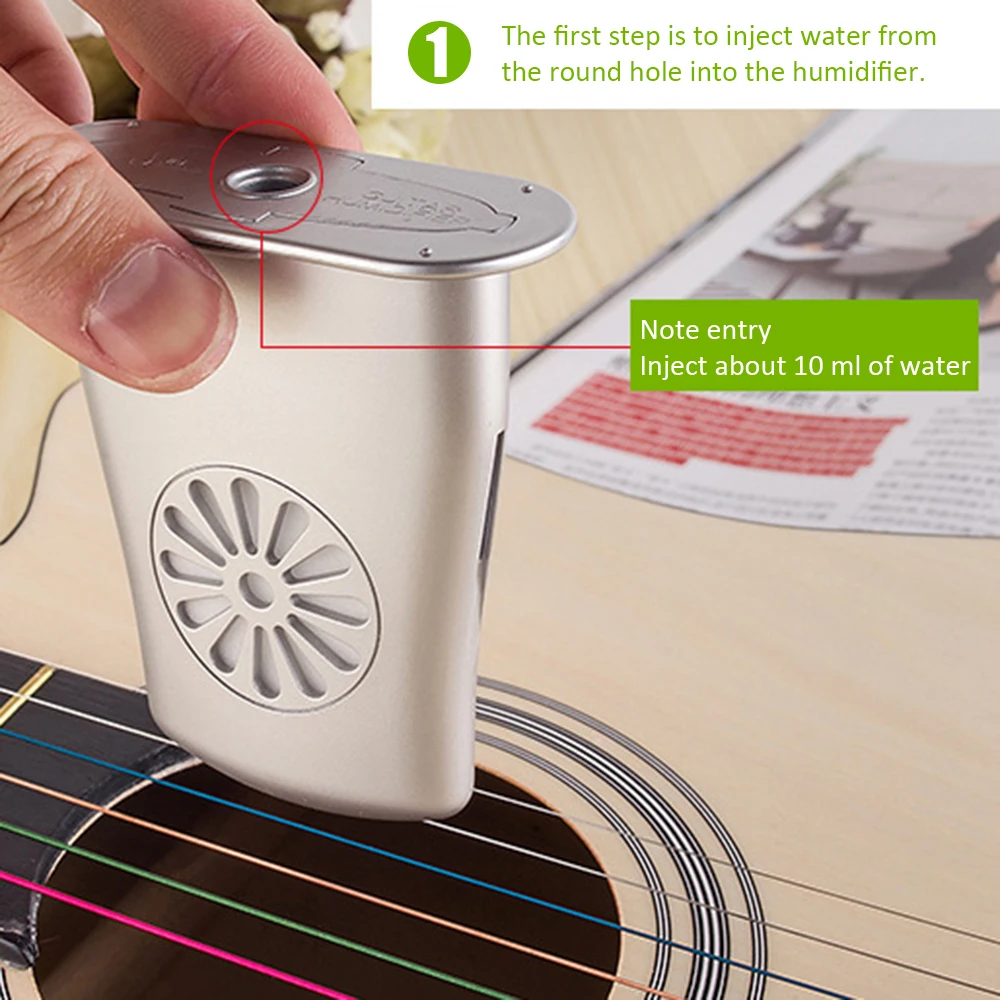 

Acoustic Guitar Sound Holes Humidifier Moisture Tank Portable Guitar Humidifier Anti-drying-panel Cracking Guitar Accessories