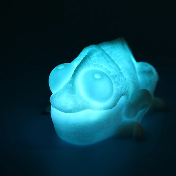 

Bedroom Cute Gift LED Night Light 3D Chameleon Vinyl Desk USB Rechargeable Bedside Color Changing Atmosphere Lamp Home Decor