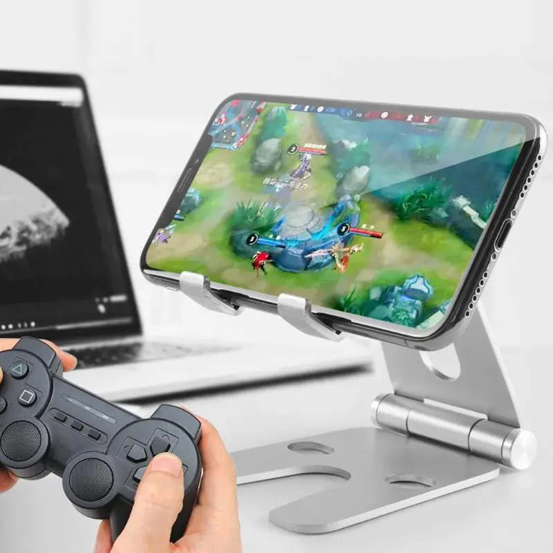  Aluminum Adjustable Foldable Stand Holder Cradle Mount for Smartphone Tablet PC