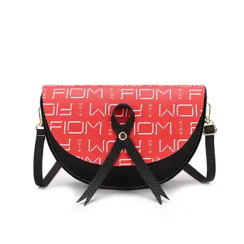 

Lady Contrasting Color Cool Semicircle Phone Bag Printing Stylish All-match Coin Purse shoulder bag bucket bag clutches women