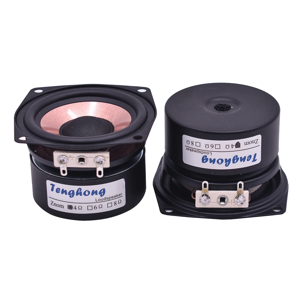 Audio speakers 4 Ohm 8 Ohm, 2.5 Inch, 20W, full-frequency, high-sensitivity for home audio amplifier