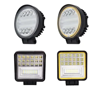 

ECAHAYAKU 1PCS 4 Inch 6000K Car LED Work Light Lamp DRL Offroad Boat Car Motorcycle SUV Driving Lighting Round Square 12V 24V