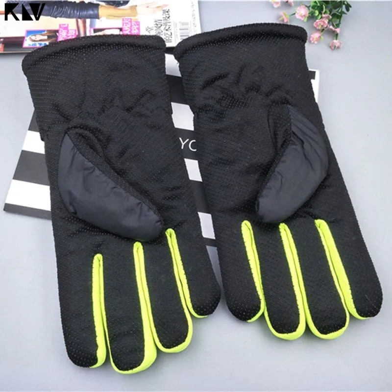 Мужские зимние уличные перчатки, противоскользящие теплые зимние спортивные перчатки, утолщенные теплые лоскутные перчатки