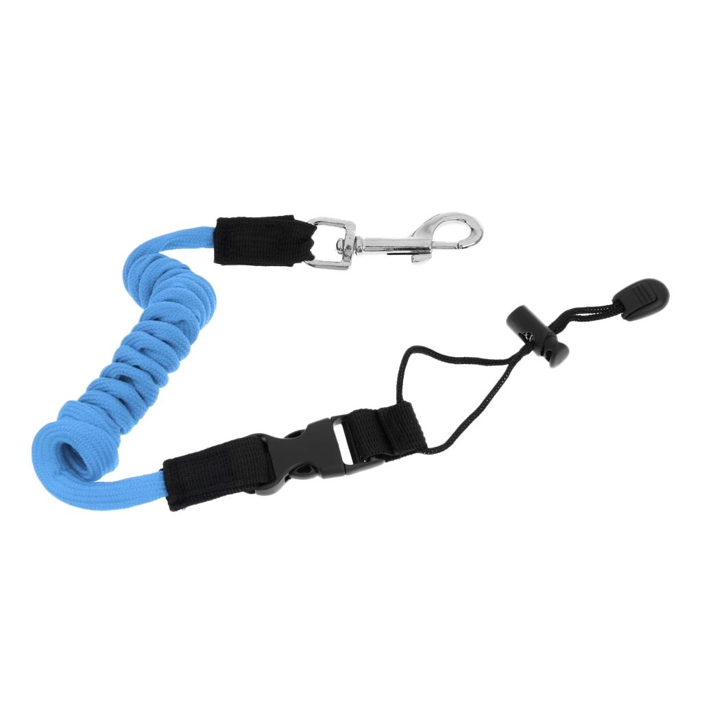 MultipleColors 140cm Elastic Coiled Cord Lanyard SUP Leash For Kayak Canoe Paddle Fishing Rod for Water Sports