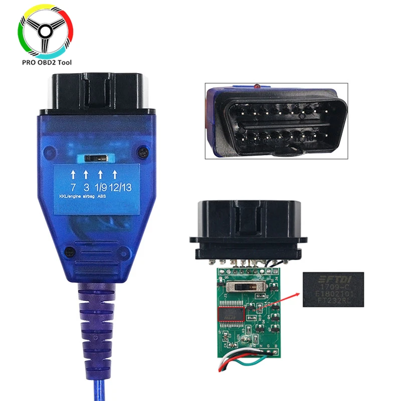 Диагностический кабель для автомобиля OBD2 USB FTDI FT232RL чип Fiat K.K-L Автомобильный