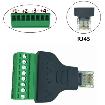

RJ45 Ethernet Male To 8 Pin AV Terminal Adapter To Screw Converter Block for CCTV Plug Ethernet Wall Plate 8 Pin Connector