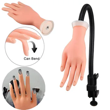 

Adjustable Flexible Practice Nail Art Trainer Training Model Hand Reusable Professional Nail Art Training Tool High Quality