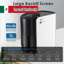 Auporo 1-7l/min oxigênio concentrador gerador de máquina portátil oxigênio que faz a máquina sem bateria purificador de ar ac 220v/110v