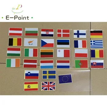 

29 PCS/set All European countries flag Waterproof Reflective Stickers for Car Bicycle Laptop Trunk Face