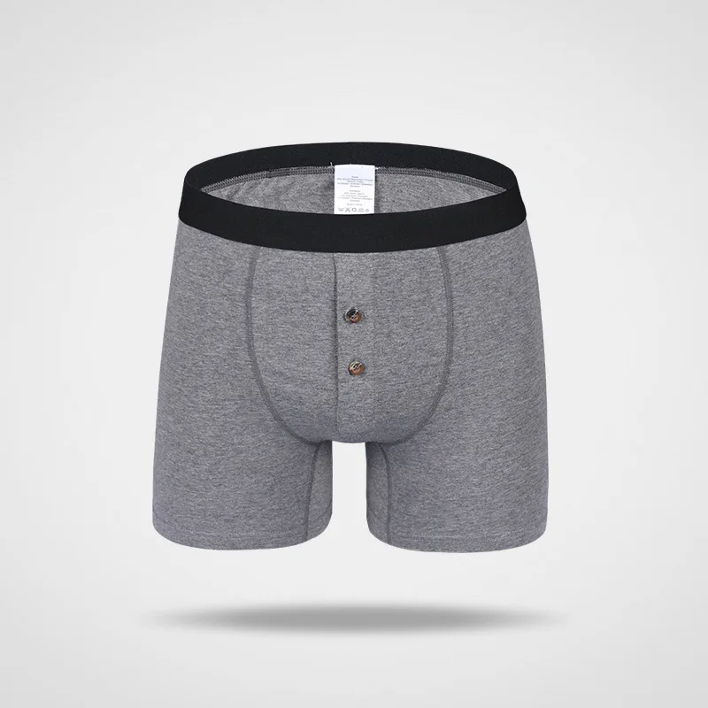 Gray 5 упаковок, мужское трикотажное нижнее белье, боксеры, шорты, мужские хлопковые трусы для здоровья, комфортные трусы-боксеры - Цвет: Gray