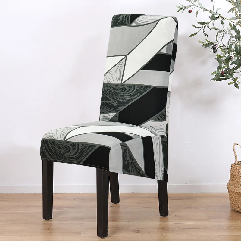 Geometry XL Size Chair Cover Dining Elastic Chair Covers Spandex