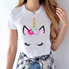 1PC Unicorn Printed Family Matching Clothes T Shirt Fashion Mother and Daughter Clothes Mommy and Me Family Look Tshirt Outfits 4