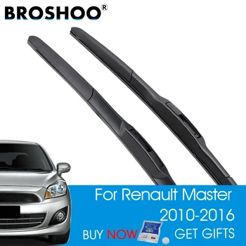 

BROSHOO Car Windscreen Wiper Blades Natural Rubber For Renault Master,Fit Standard Hook Arm 2010 2011 2012 2013 2014 2015 2016