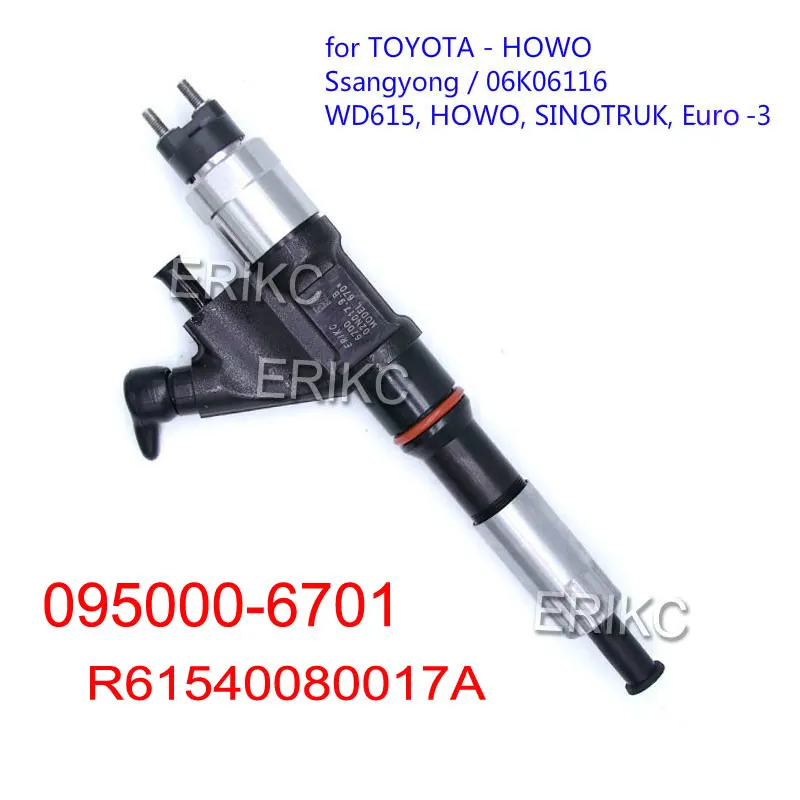 

095000-6701 Diesel Fuel Injector Nozzle 6701 Common Rail Diesel Injection R61540080017A OEM 9709500-670 For HOWO, SINOTRUK