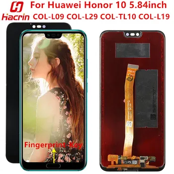 

TFT Screen For Huawei Honor 10 Display Screen Tested Lcd Display+Touch Screen With Fingerprint For Huawei Honor 10 COL-L29 L09