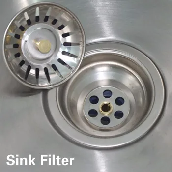 

5pcs Stainless Steel Waste Plug Sink Filter Hair Catcher Drains Kitchen Sink Strainer Stopper Bathroom Tools Kitchen Accessories