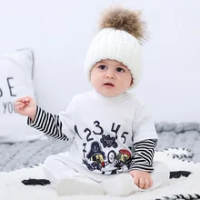 Barboteuse d'automne pour nouveau né, barboteuse imprimée de chiffres, combinaisons pour bébé garçon, vêtements d'automne 