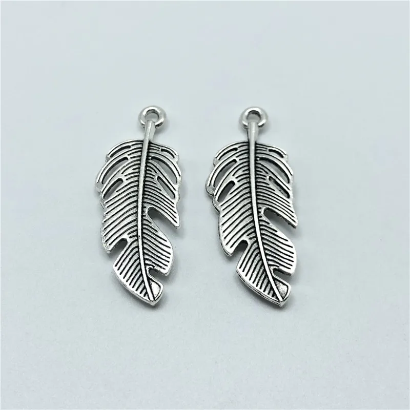 10 шт. подвеска в виде листьев и перьев для изготовления ювелирных изделий своими