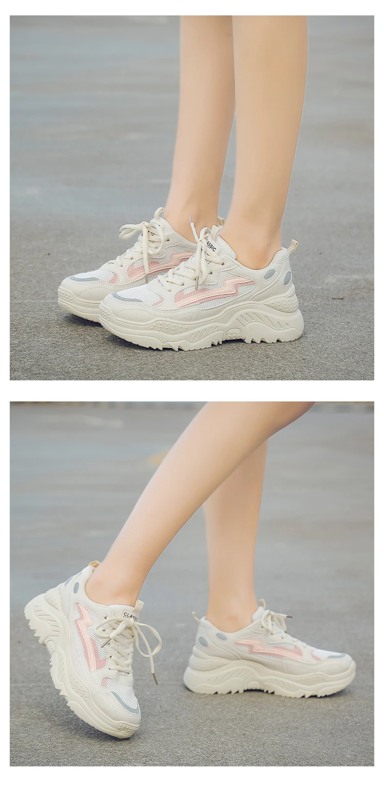 Женские кроссовки; коллекция года; модная повседневная обувь; Женская Удобная дышащая Белая обувь на плоской подошве; женская обувь на платформе; Chaussure Femme; обувь на шнуровке