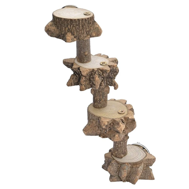 Bird Platform Perch Playground For Budgie Parakeet Cage Natural Wood Play Stand Parrot Flat Perches Medium Birds | Дом и сад