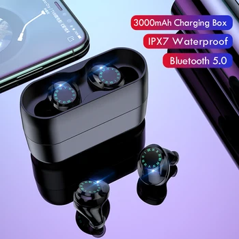 

Wireless Earphones IPX7 Waterproof Touch Control 9D TWS Bluetooth 5.0 Stereo Earbuds Sports Earphones Headsets with Microphone