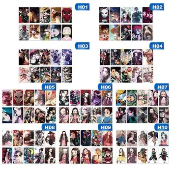 

Demon Slayer Kimetsu no Yaiba Anime Card Sticker Pack DIY Waterproof Card Classic Kids Stickers toys for children 10 pcs