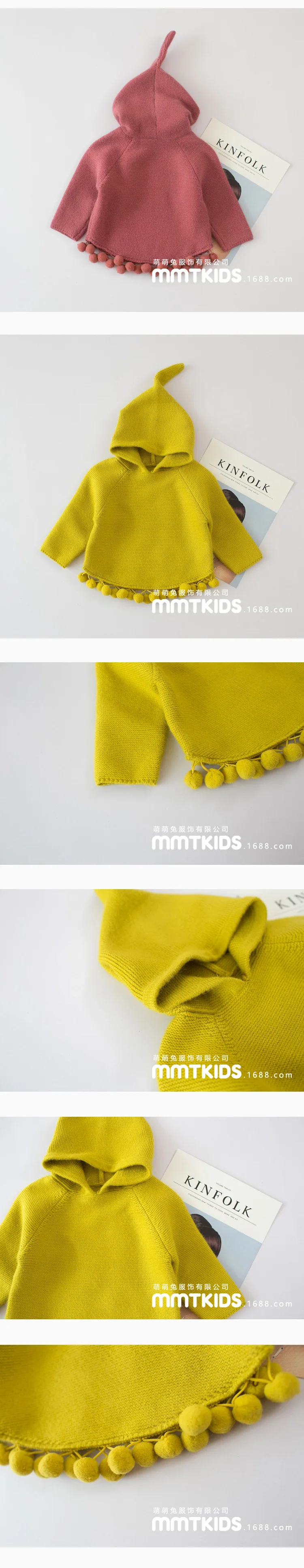 Mmtkids/детская одежда в Корейском стиле; сезон осень-зима; Детский свитер; худи для девочек; бальный свитер; G961