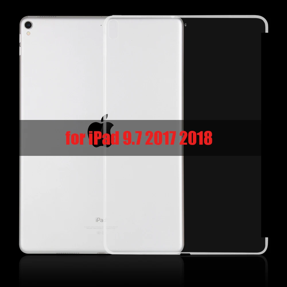 Силиконовый мягкий чехол на заднюю панель для iPad 10,5 Air 3, чехол с Умной клавиатурой, тонкий противоударный чехол для iPad 9,7 - Цвет: Transparent-2