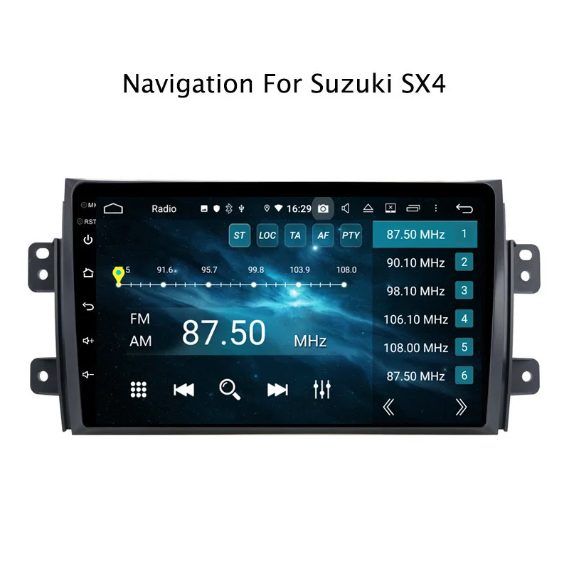 Sale 9" 4G RAM 32G ROM Android 9.0 Car GPS Navigation For Suzuki SX4 2006-2011 GPS Navigation Radio Stereo Audio 7