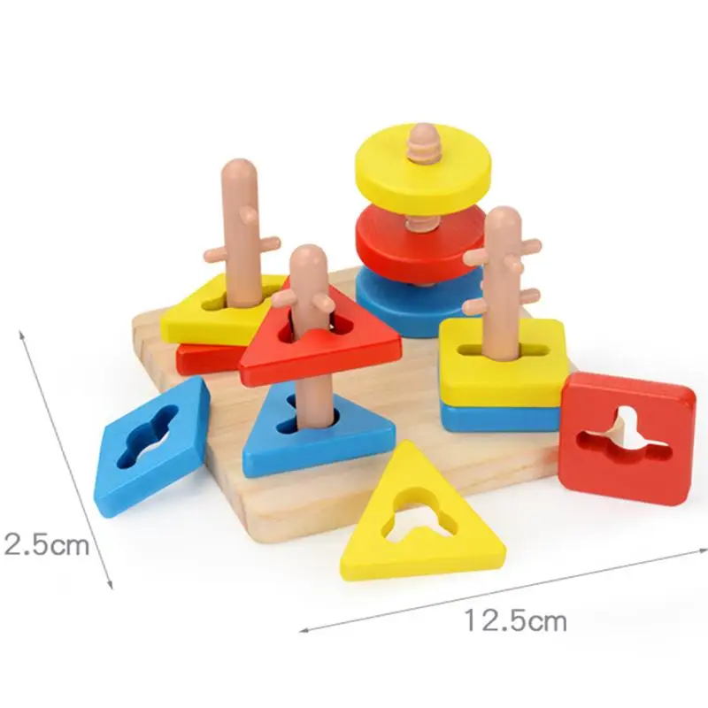 1 Набор образовательных игрушек Геометрические Цвета Красочные Творческие игровые аксессуары цвет и форма игрушки строительные блоки для детей