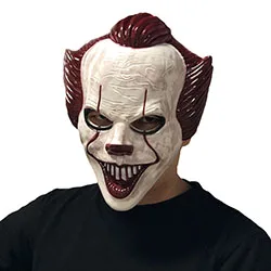 pennywise mask Horror Pennywise Джокер Маска Косплей It Chapter Two Stephen King клоун пластиковые жесткие маски вечеринка Хэллоуин костюм реквизит - Цвет: pennywise mask