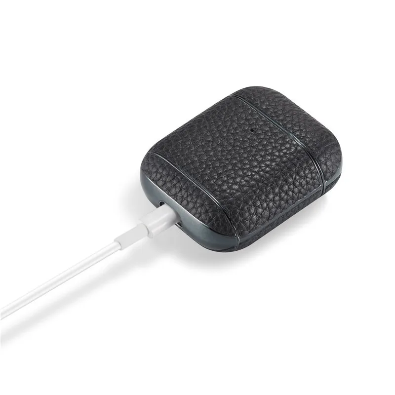 Роскошный кожаный чехол для Apple AirPods, Bluetooth, беспроводные наушники, защитный чехол, противоударный чехол s