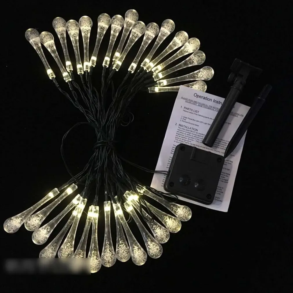 Горячее предложение 20Led30Led солнечный светильник в форме капли воды ...