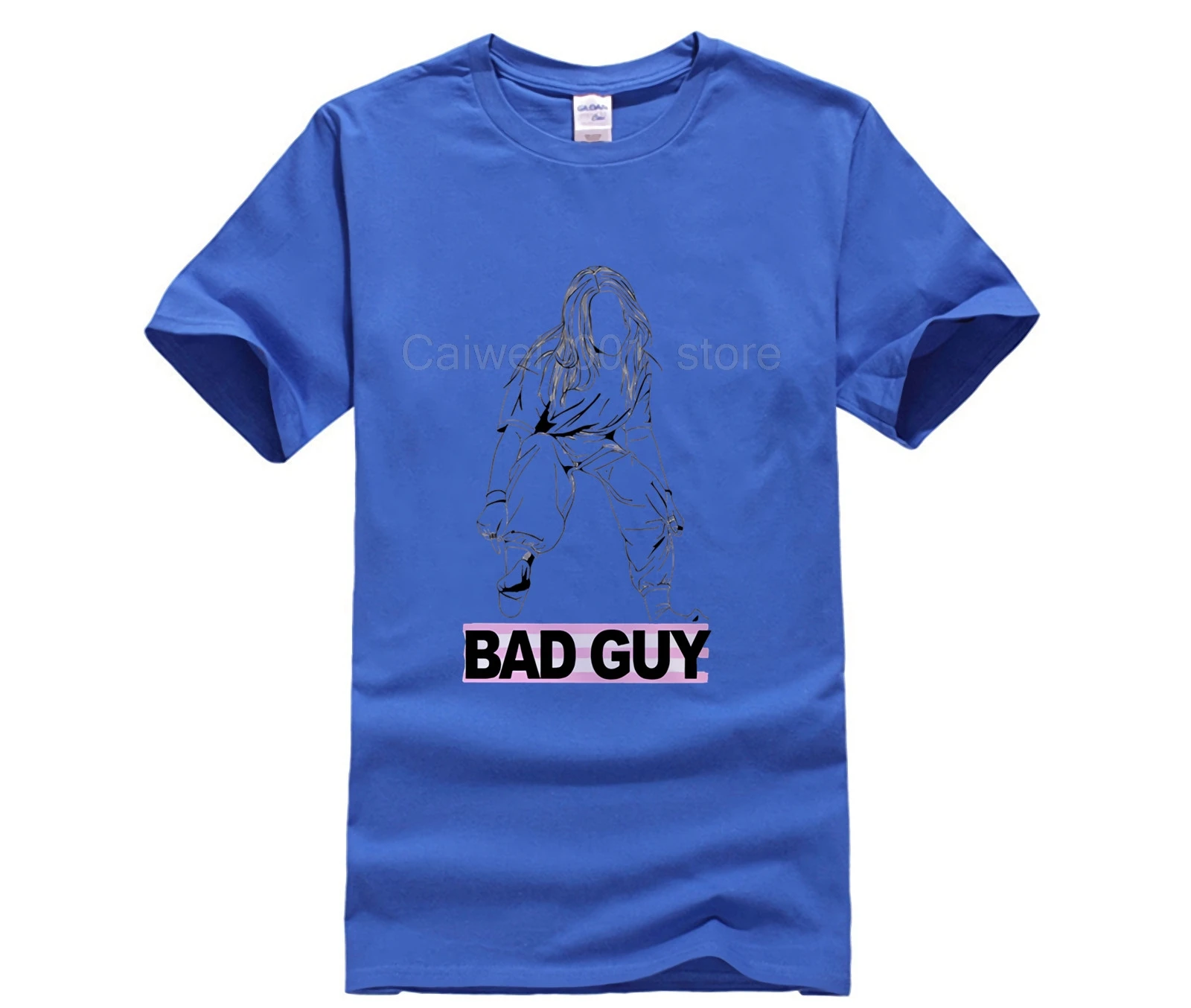 Футболка для женщин Billie Eilish Harajuku Женская I Am A Bad Guy Ullzang Графический эстетический мужские с принтом Футболка с коротким рукавом тренд