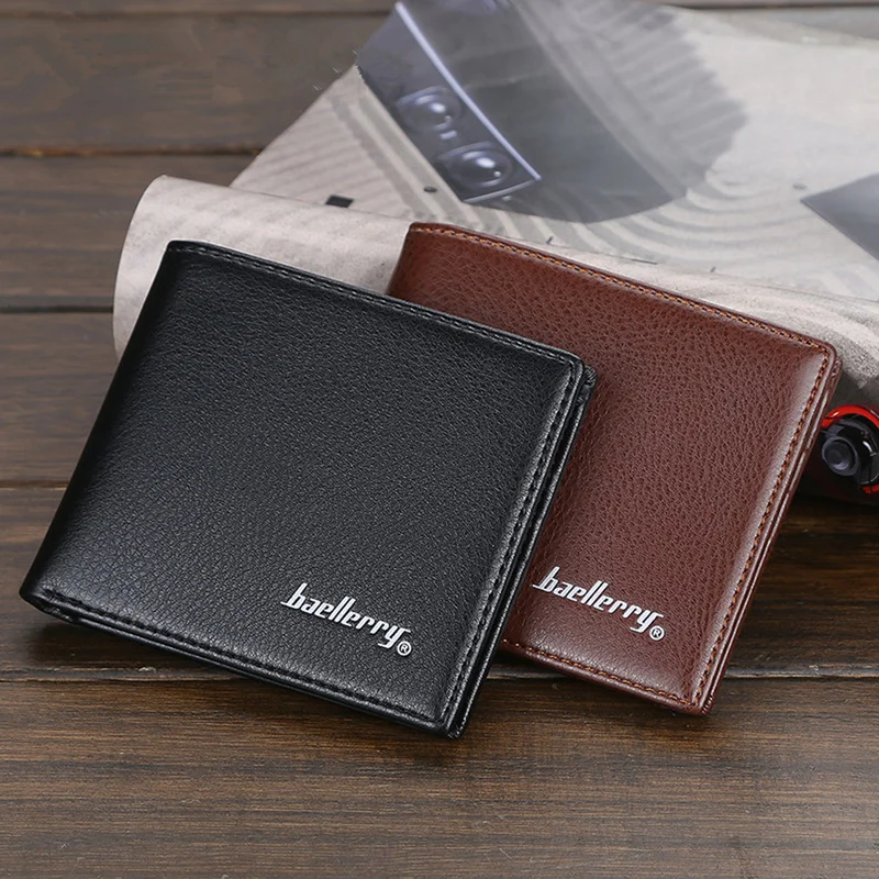 BAELLERRY Men's Luxury Handmade Leather Bifold Wallet