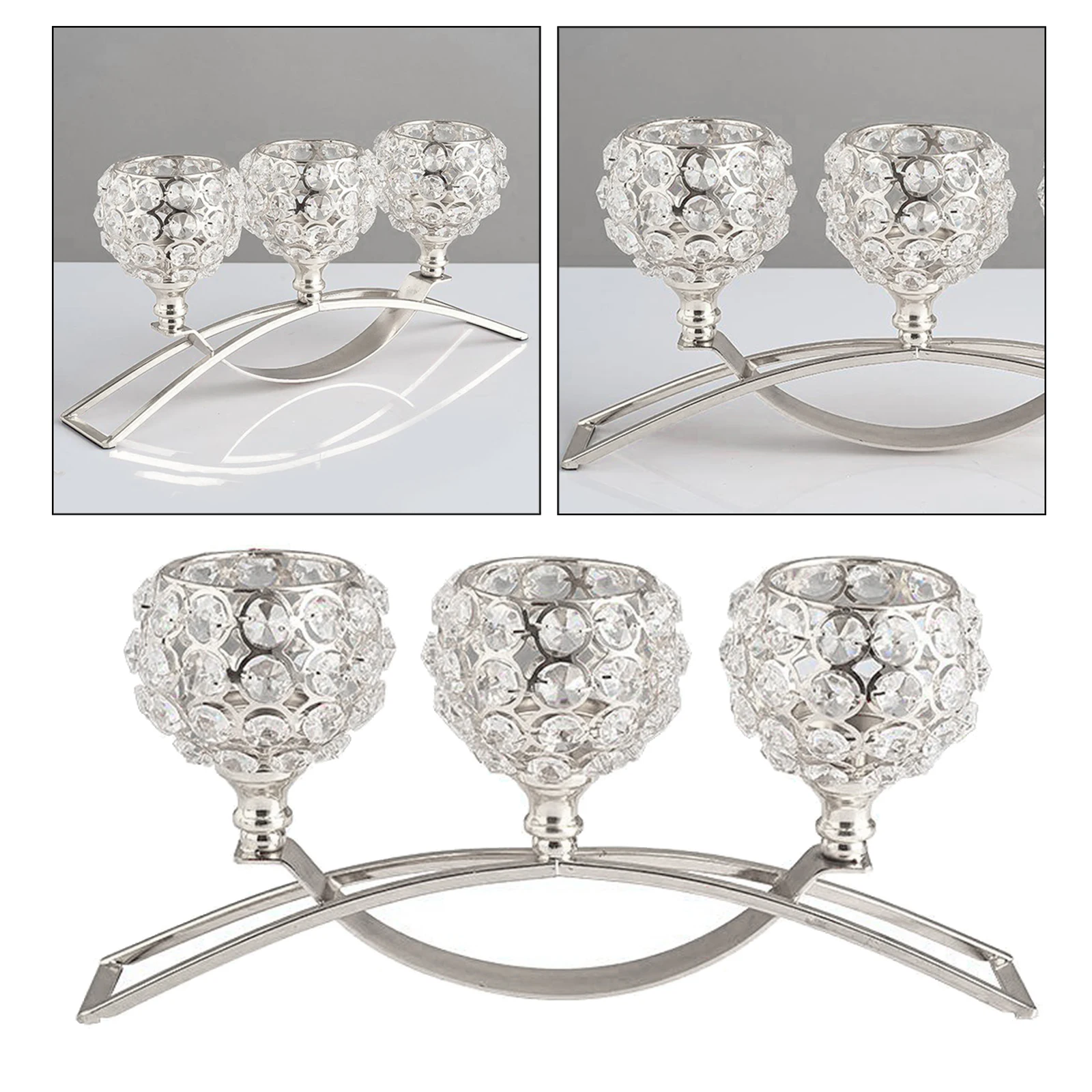 3 pažích candelabras broušené sklo candelabrum pohár svíčka držáky miska tealight svícny domácí svatební okrasa dekorace