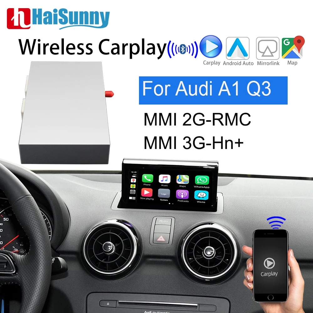 Беспроводной декодер CarPlay для Audi A1 Q3 MMI поддержка автомобильной мультимедийной