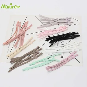 

100PCS Width 5mm Mask Elastic Band Ear Band Ajustable Silicone Button Buckle Mask Band String Rope DIY Sewing Mask Material