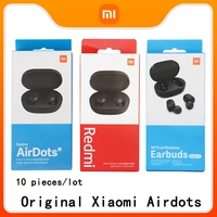 10 teile/los Original Xiaomi Redmi Airdots 2 Headset TWS Wahre Wireless Bluetooth Kopfhörer Mit Mic Ohrhörer Auto Link AI Control