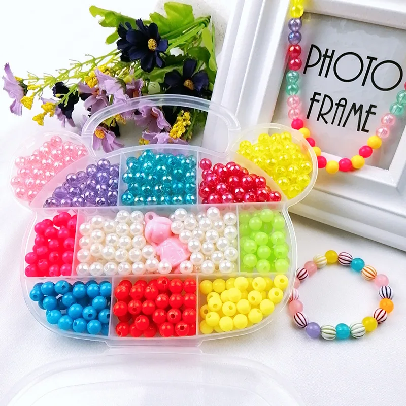 

Bear Paragraph DIY Children Bead Toy Weak Sight Correct Bead Educational Toy GIRL'S Handmade Wear Beads Set
