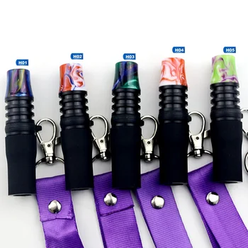 

Silicon Resin Water Pipe Mouthpieces Hookah Reusabl Shisha Mouthpiece with Hang Rope Strap Chicha Narguile Hookah Mouth Tips