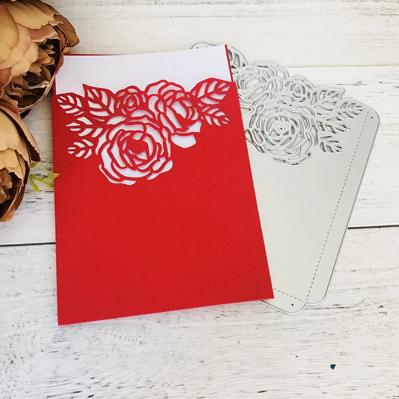  flower Wedding Invitation Cutting Die Scrapbooking Craft Metal Die Cut for DIY Paper Cards Making L - 4.00006E+12