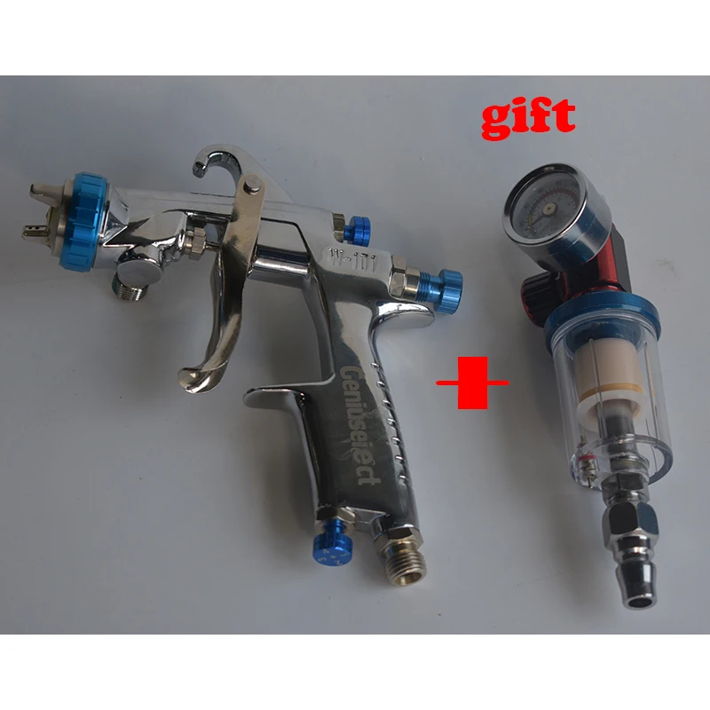 

HVLP spray gun manual spray gun 1.3/1.5/1.8mm 400CC plastic pot gravity spray gun with spray gun accessories