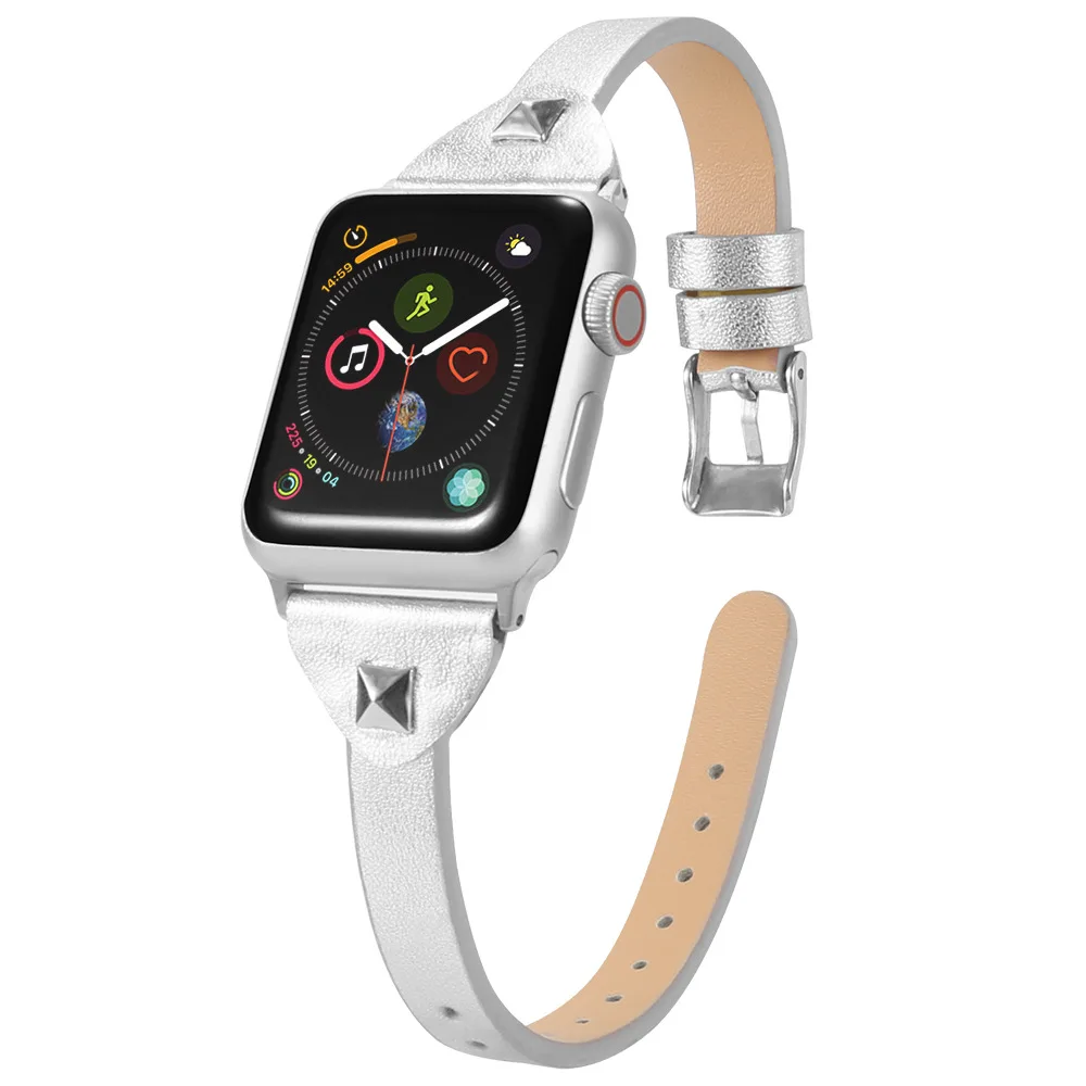 4 цвета ремешки для Apple Watch кожаный ремешок 44 мм 38 мм 42 мм ремешки для iWatch 5 4 3 2 1 браслет розовое золото 40 мм кожаный ремешок