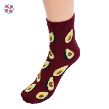

2020 New Women Socks Funny Cute Cartoon Fruits Food Happy Japanese Harajuku Skateboard Socks W118