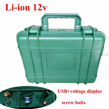 

Army Green Waterproof Case 12V 40Ah 50Ah 60Ah 80Ah Li Ion Lithium Battery for Outdoor Power Supply Electric motor + 6A Charger