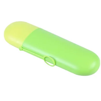 

3pcs Portable Outdoor Dustproof Toothbrush Protector Case Cover Storage Box 4 Colors 20*6.5 Cm Toothbrush Box